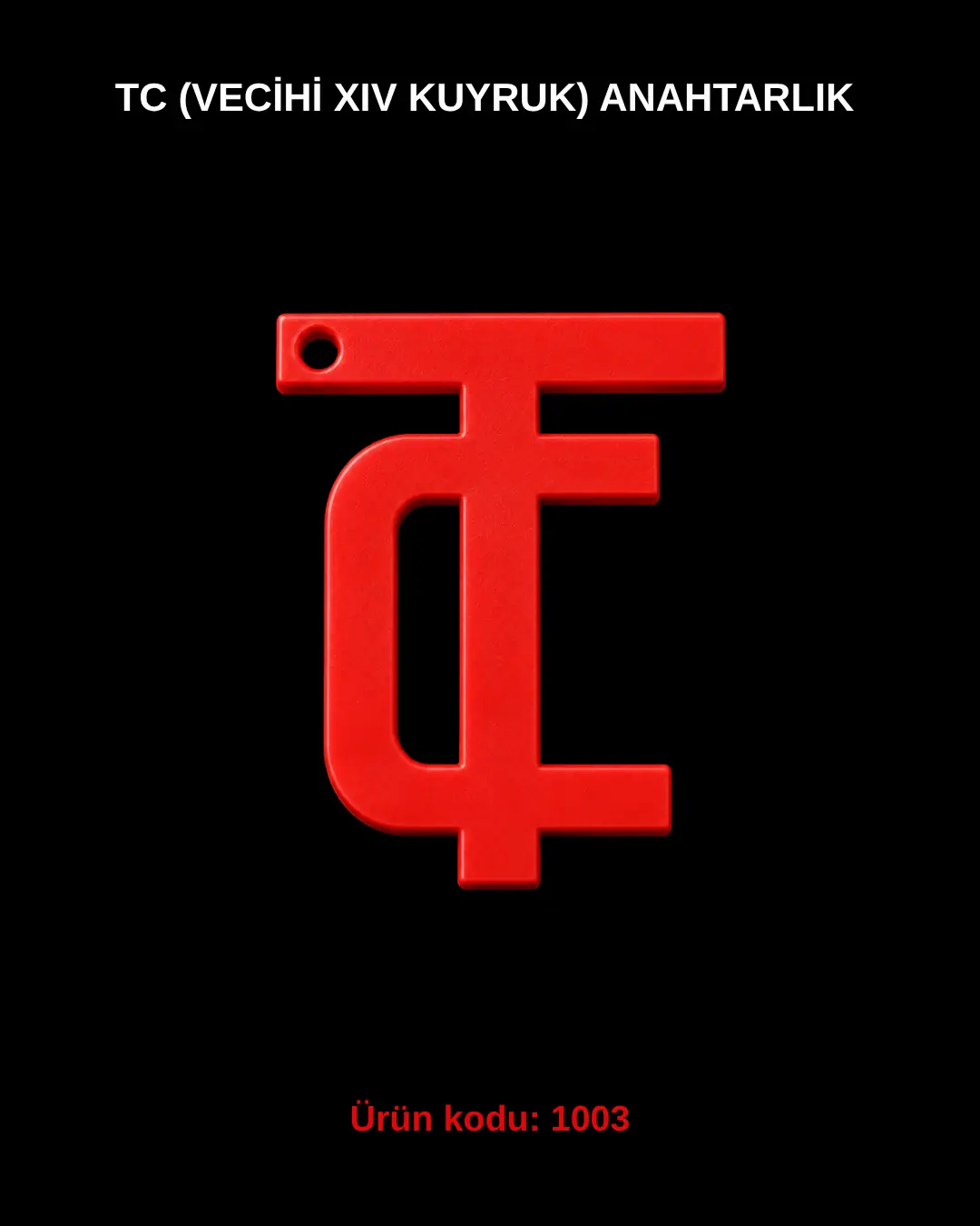 TC Monogramı anahtarlık